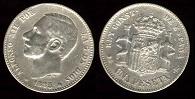 1 peseta 1885