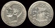 1 peseta 1885