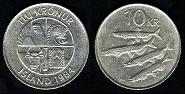 10 kronur 1984 Islande