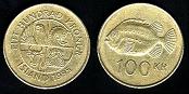 100 kronur 1995 Islande
