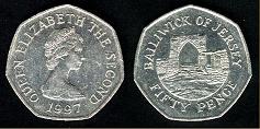 50 pence 1997 Jersey