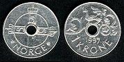 1 krone 1997 Norvège
