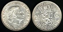 2 gulden et demi 1962 Pays-Bas