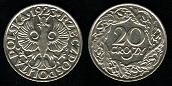 20 groszy 1923 Pologne