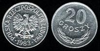 20 groszy 1983 Pologne 