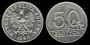 50 groszy 1990 Pologne 