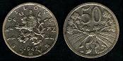 50 haleru 1947 Tchécoslovaquie