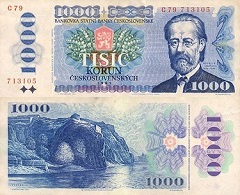 billet 1000 korun 1985 Tchécoslovaquie 