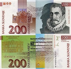 billet 200 tolarjev 1992 Slovénie
