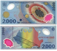 billet 2000 lei 1999 Roumanie