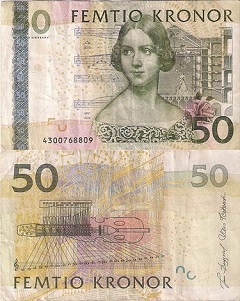 billet 50 kronor 2004 Suède