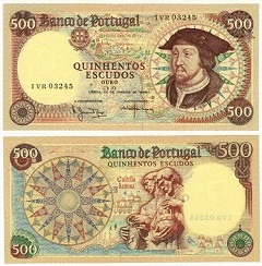 billet 500 escudos 1966 Portugal