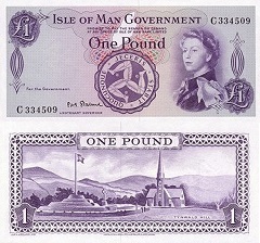 billet 1 pound 1961 Ile de Man