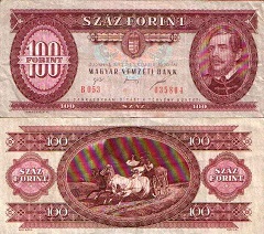 billet de 100 florint 1995 Hongrie