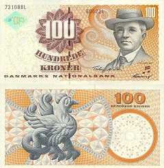 billet 100 kroner 2002 Danemark 