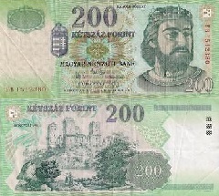 billet de 200 florint 2007 Hongrie