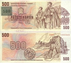 billet 500 korun 1993 République Tchèque
