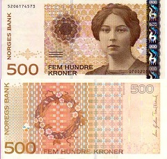 billet 500 kroner 2002 Norvège 