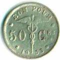 50 centimes 1933 Belgique