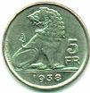 5 francs 1938 belgique