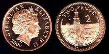 2 pence 2000 Gibraltar 
