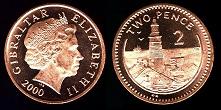 2 pence 2000 Gibraltar