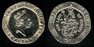 20 pence 1988 Gibraltar