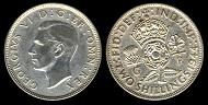 2 shilling 1944 Royaune-uni