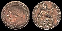 demi-penny 1922 Grande Bretagne