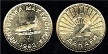 2 denari 1993 Macédoine 
