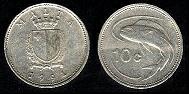 10 cents 1991 Malte