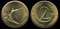 2 tolarja 1995 Slovénie