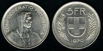 5 francs 1970 Suisse