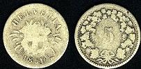 5 rappen 1850 Suisse