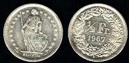 demi-franc 1967 Suisse