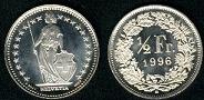 demi-franc 1996 suisse