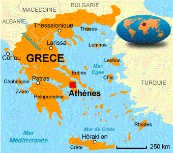 carte grèce