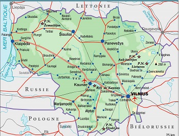 carte lituanie