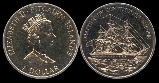 1 dollar 1988 Pitcairn islands