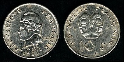 10 francs 1984 polynésie