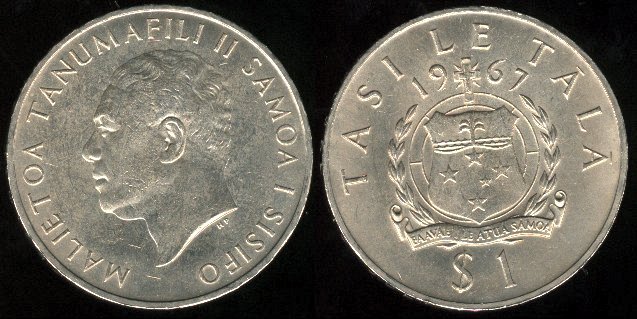 1 tala 1967 Samoa