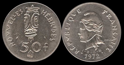 50 Francs 1972 Nouvelles Hébrides