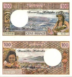 billet 100 francs 1977 Nouvelles Hébrides 