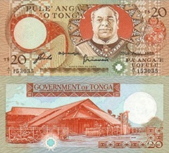 billet 20 Pa-anga 1988 Tonga