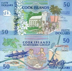 billet 50 dollars 1992 îles Cook 