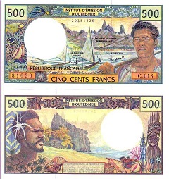 billet 500 francs 1992 territoires français du Pacifique