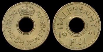 1/2 penny 1941 fiji