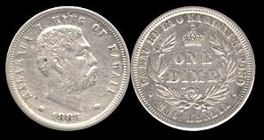 10 cents 1883 hawai