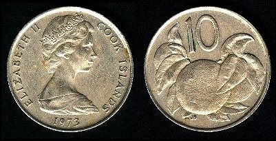 10 cents 1973 cook islands
