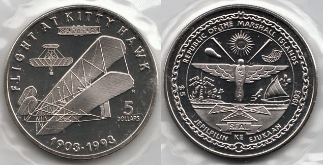 5 dollars 1993